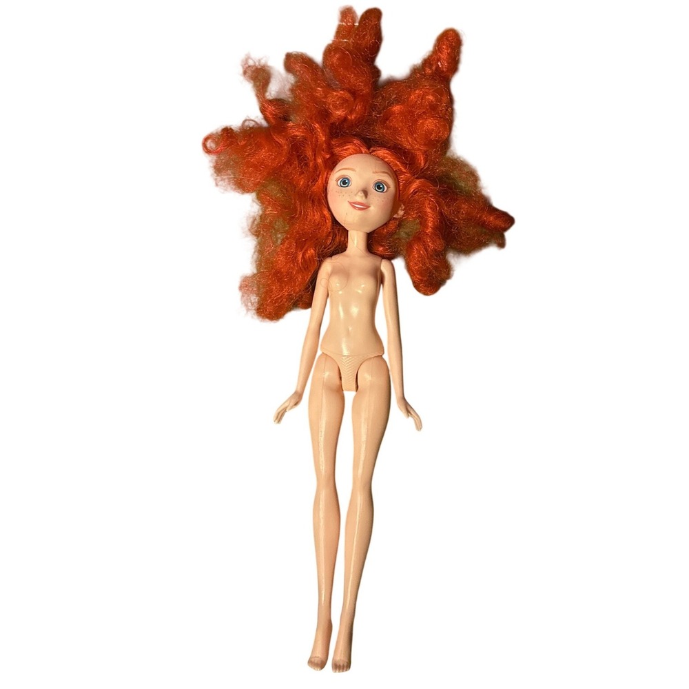 Disney Princess Merida Brave Doll Hasbro 2015 B5825 Nude Red Curly Hair Freckles